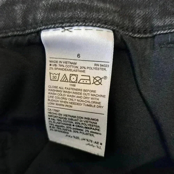 ❤️ Old Navy Super Skinny Jeans Black Denim Size 6 Stretch Mid Rise - Picture 7 of 9